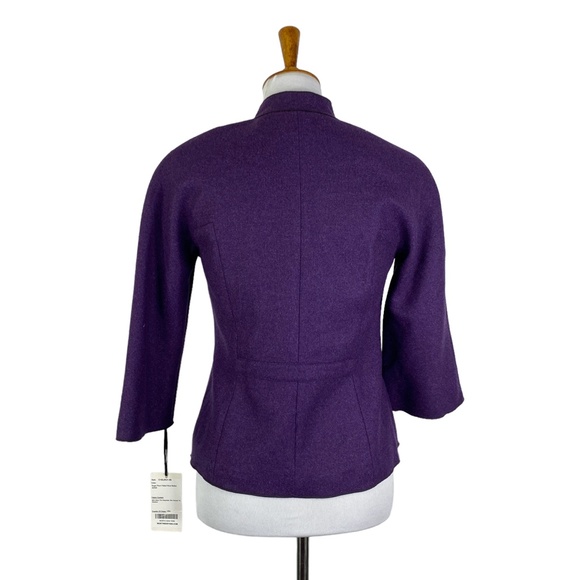 NEW Worth Sugar Plum Purple Felted Wool Jacket Sz. 0 - Picture 2 of 15